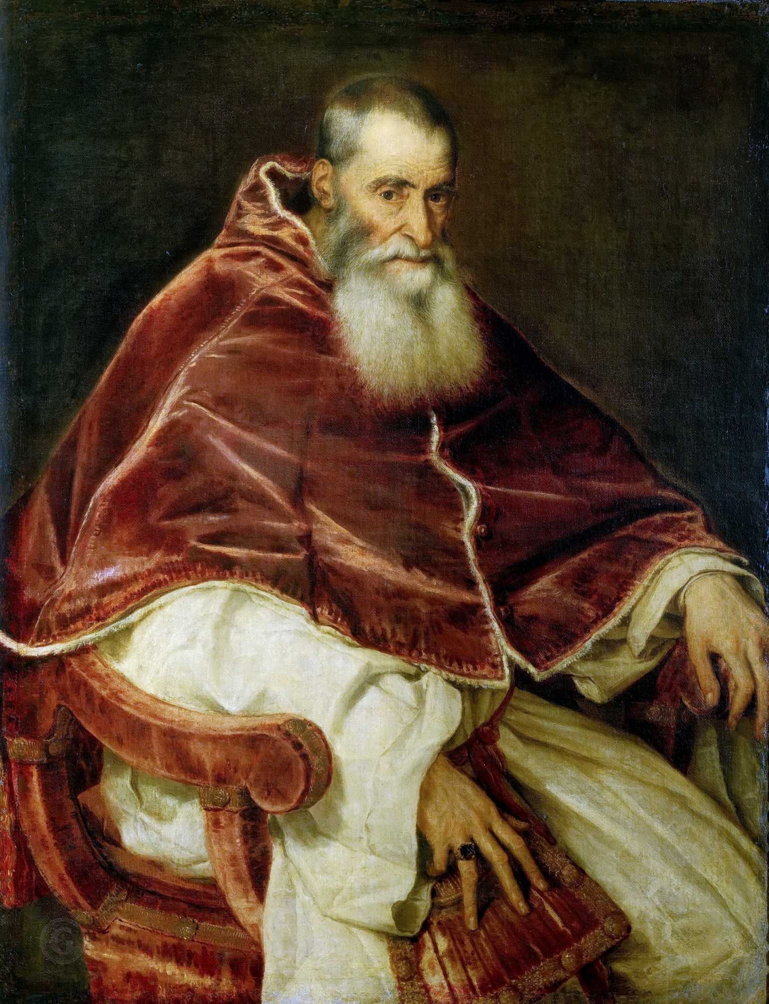 Картина Папа Павел III – художник Тициан