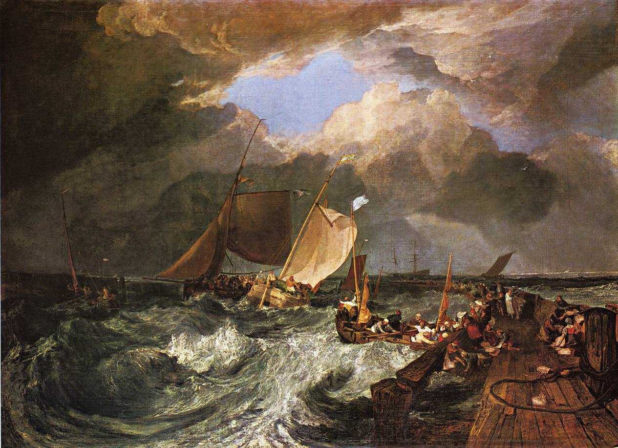 Картина Calais Pier with French Poissards – художник Джозеф Уильям Мэллорд Тёрнер