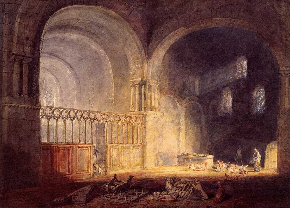 Картина Transept of Ewenny Prijory Glamorganshire – художник Джозеф Уильям Мэллорд Тёрнер