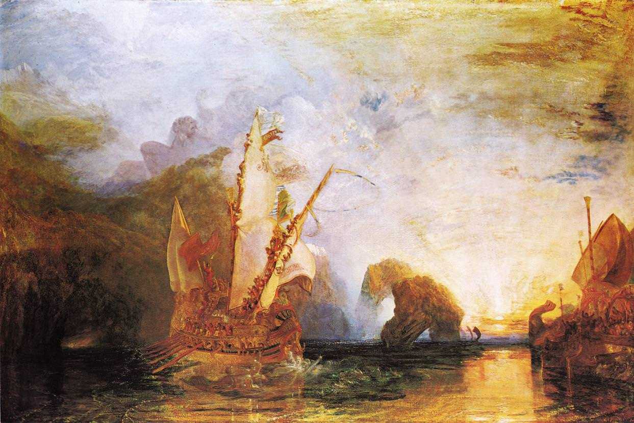 Картина Ulysses Deriding Polyphemus Homer-s Odyssey – художник Джозеф Уильям Мэллорд Тёрнер