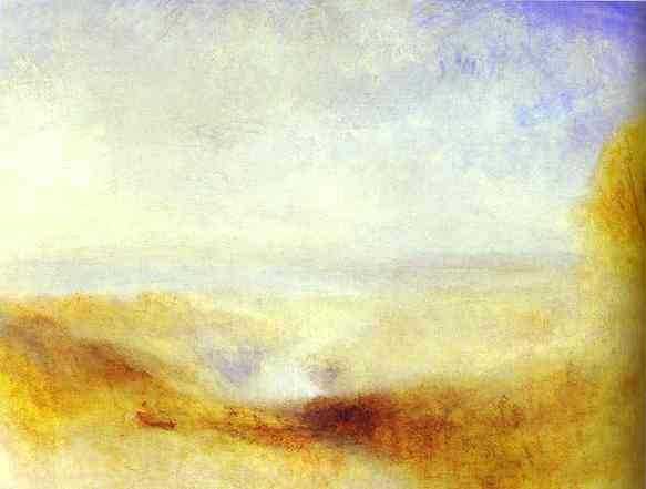Картина Landscape with a River and a Bay in the Background – художник Джозеф Уильям Мэллорд Тёрнер