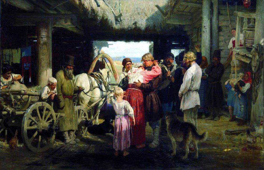 Картина Проводы новобранца – художник Илья Ефимович Репин