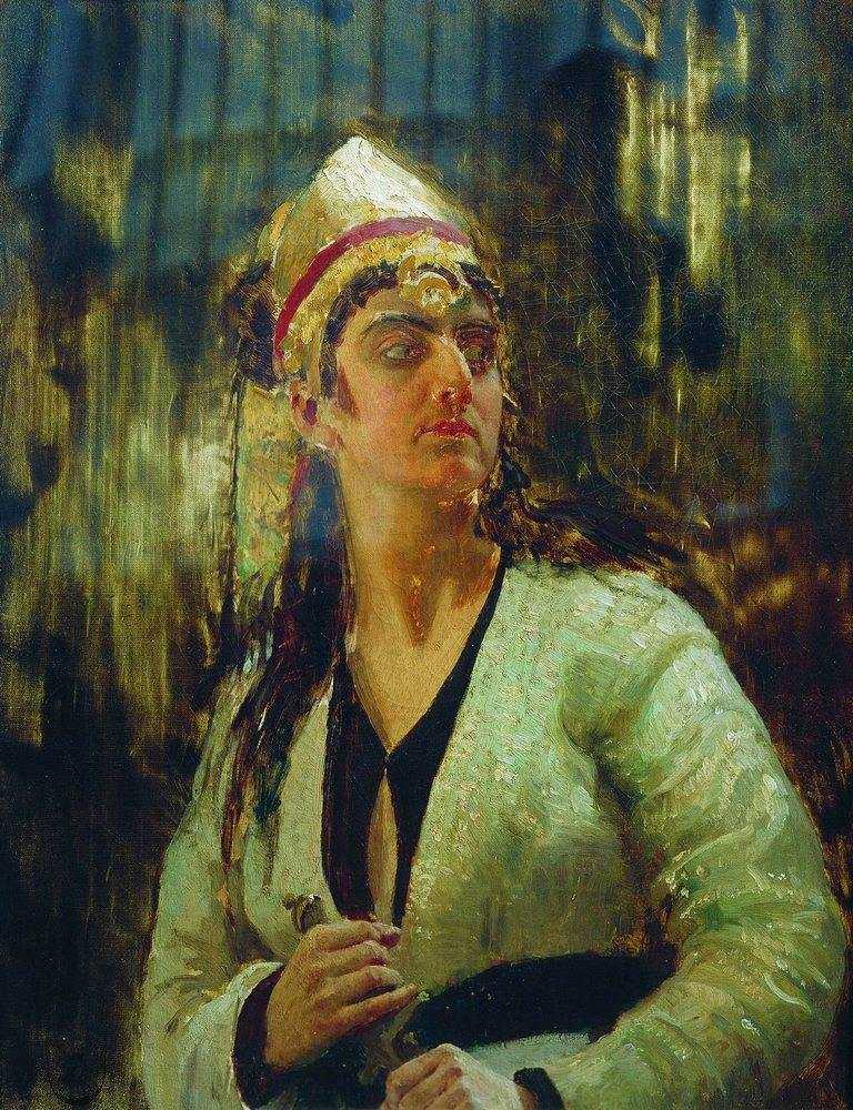 Картина Женщина с кинжалом – художник Илья Ефимович Репин