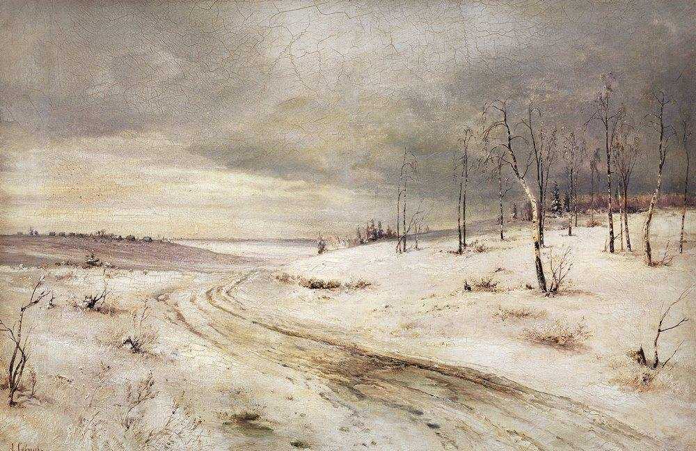 Картина Зимняя дорога – художник Алексей Кондратьевич Саврасов