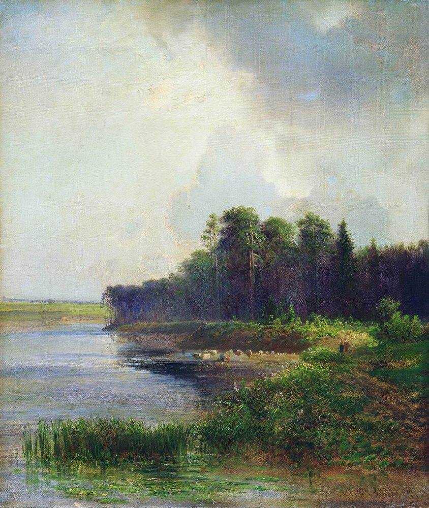 Картина Берег реки – художник Алексей Кондратьевич Саврасов