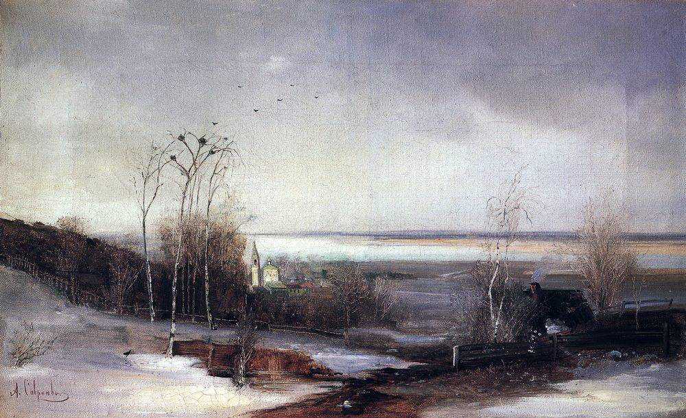 Картина Ранняя весна. Дали – художник Алексей Кондратьевич Саврасов