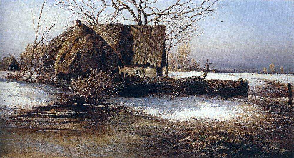 Картина Скоро весна – художник Алексей Кондратьевич Саврасов
