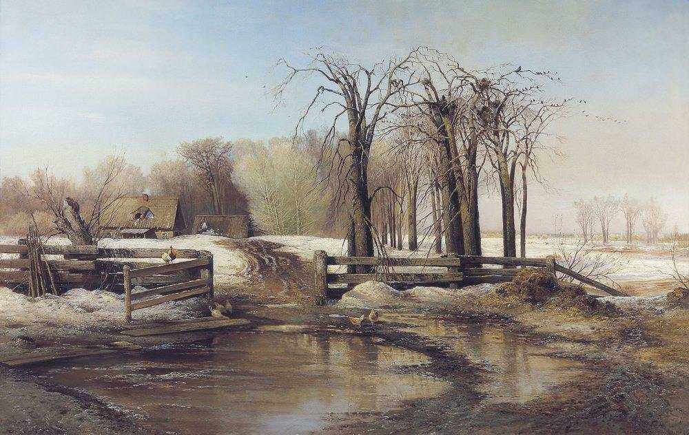 Картина Весенний день – художник Алексей Кондратьевич Саврасов