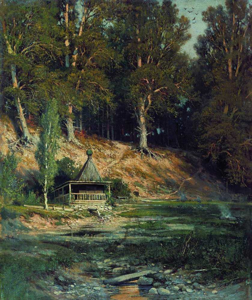 Картина Часовня в лесу – художник Иван Иванович Шишкин