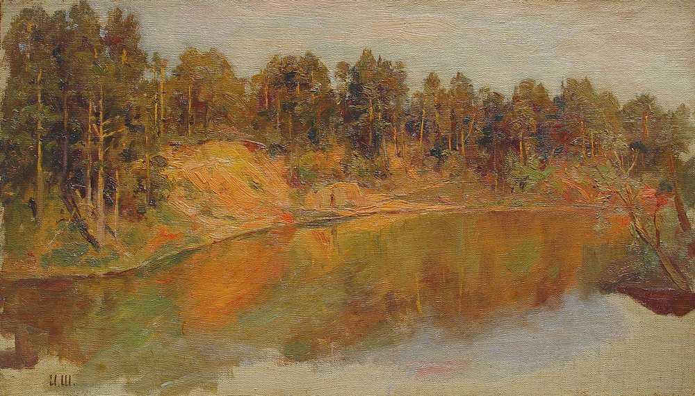 Картина Лесное озеро – художник Иван Иванович Шишкин