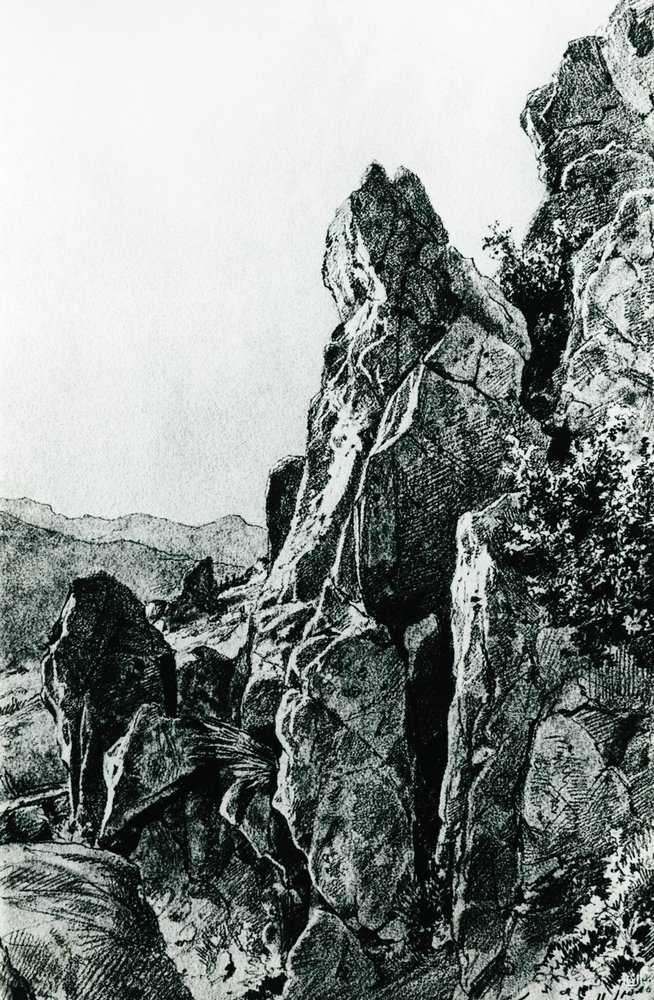 Картина Гурзуф. Скалы – художник Иван Иванович Шишкин