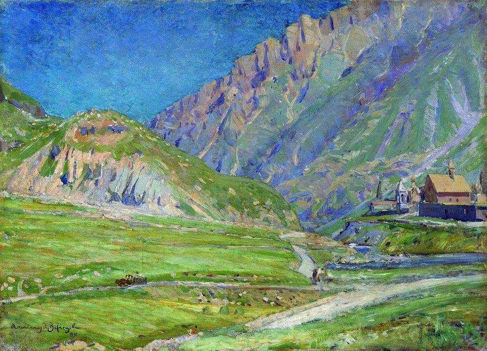 Картина Горный пейзаж – художник Аполлинарий Михайлович Васнецов