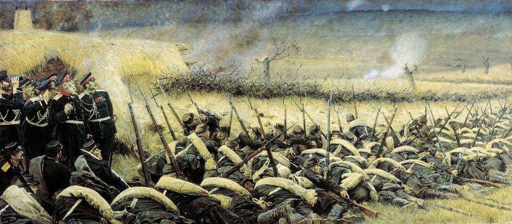Картина Перед атакой. Под Плевной – художник Василий Васильевич Верещагин