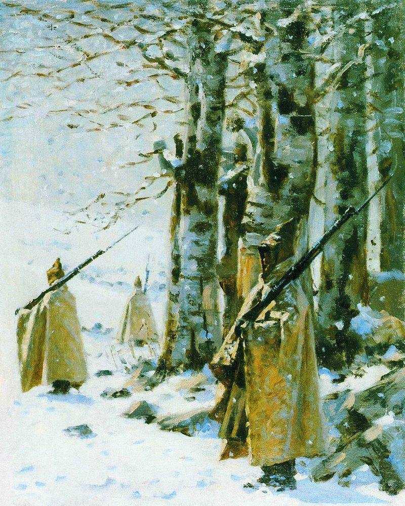 Картина Пикет на Балканах – художник Василий Васильевич Верещагин