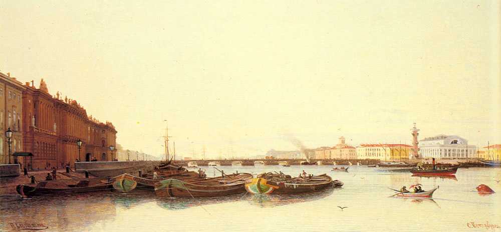 Картина Weretshchagin Piotr Petrovitch A View Of St Petersburg – художник Василий Васильевич Верещагин