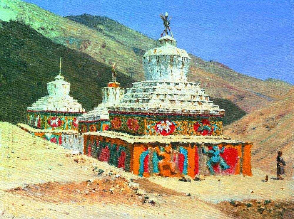 Картина Посмертные памятники в Ладакхе – художник Василий Васильевич Верещагин