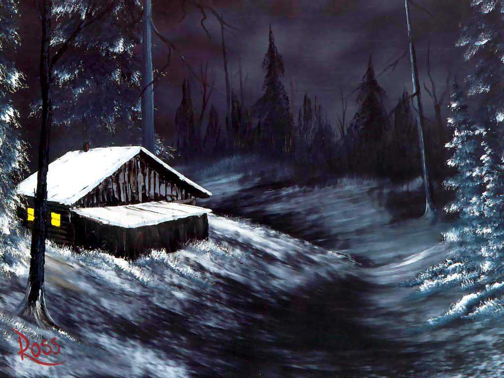 Картина Winter night – художник Боб Росс