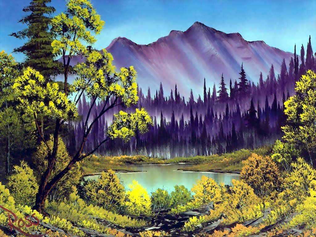 Картина Hidden lake – художник Боб Росс