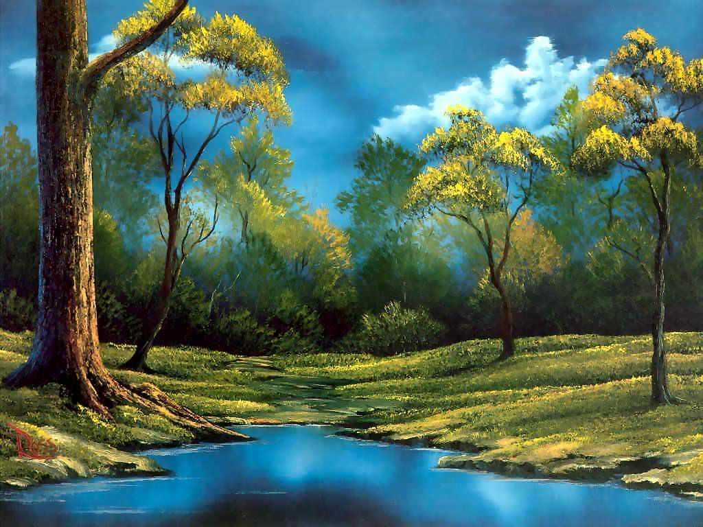Картина Twilight meadow – художник Боб Росс