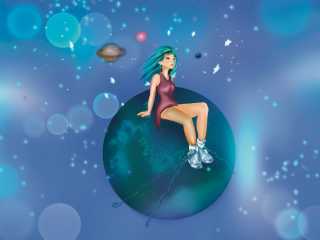 Девушка на планете земля Девушка на планете земля