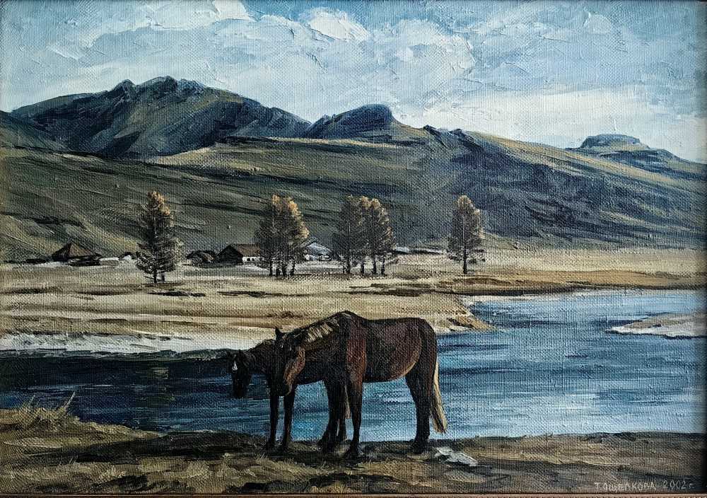 Хакасия. Лошадки у воды Хакасия. Лошадки у воды