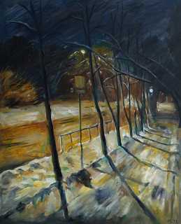 Темная аллея картина